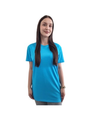 Damska koszulka T-shirt z twoim napisem nadrukiem logo turkusowa