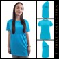 Damska koszulka T-shirt z twoim napisem nadrukiem logo turkusowa