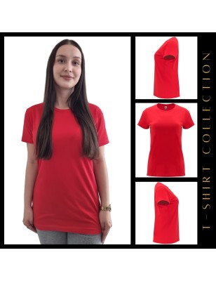 Damska koszulka T-shirt z twoim napisem nadrukiem logo czerwona