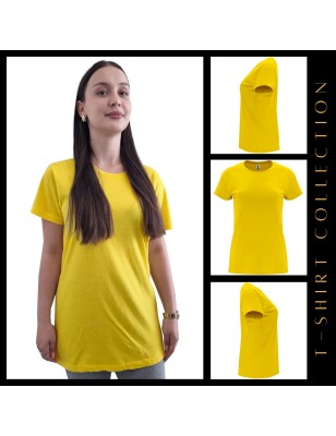 Damska koszulka T-shirt z twoim napisem nadrukiem logo żółta