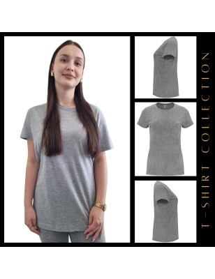 Damska koszulka T-shirt z twoim napisem nadrukiem logo szara