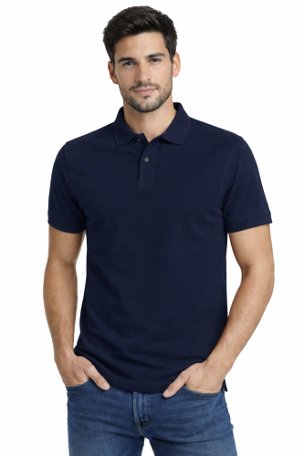 Koszulka polo męska krótki rękaw granatowa.png