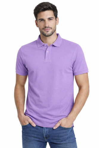 Koszulka polo męska krótki rękaw lawenda.png