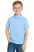 Koszulka polo dziecięca dla chłopca i dziewczynki w wieku 3-14 lat niebieska.png