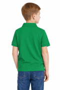 Koszulka polo dziecięca dla chłopca i dziewczynki w wieku 3-14 lat zielona widok z tyłu.png