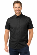 Koszula męska z krótkim rękawem zapinana na guziki czarna.png
