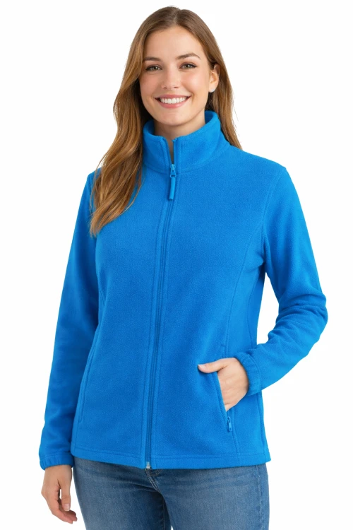 Bluza polarowa damska polar zapinany na zamek niebieski.png