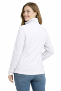 Bluza polarowa damska polar zapinany na zamek biały widok z tyłu.png