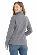 Bluza polarowa damska polar zapinany na zamek szary widok z tyłu.png