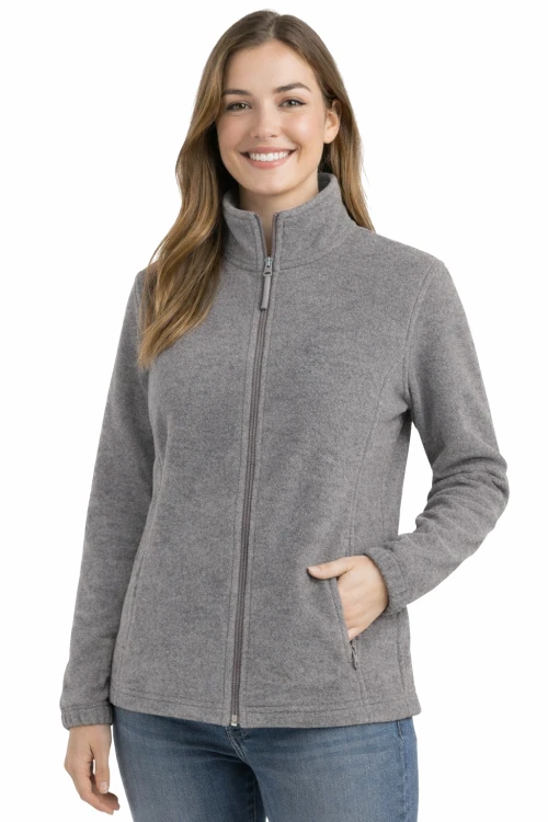 Bluza polarowa damska polar zapinany na zamek szary.png