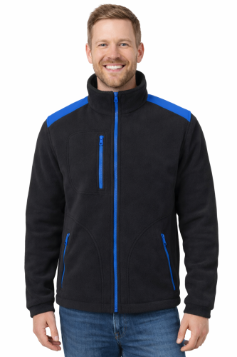 Bluza polarowa czarny z chabrowymi wstawkami gramatura 360.png