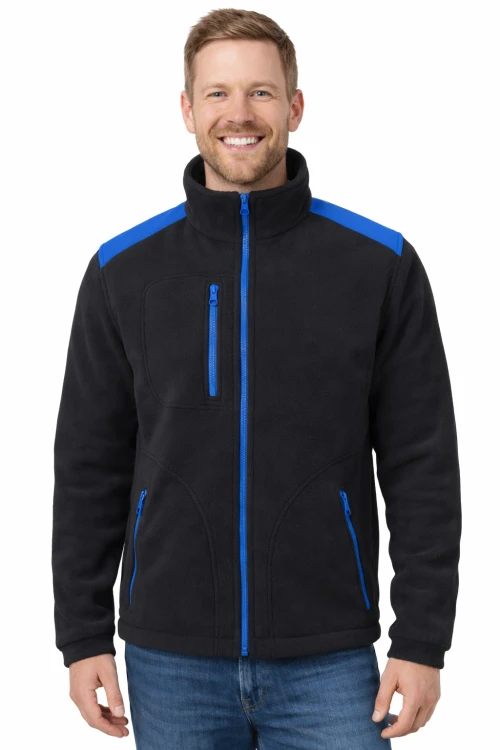 Bluza polarowa czarny z chabrowymi wstawkami gramatura 360.png