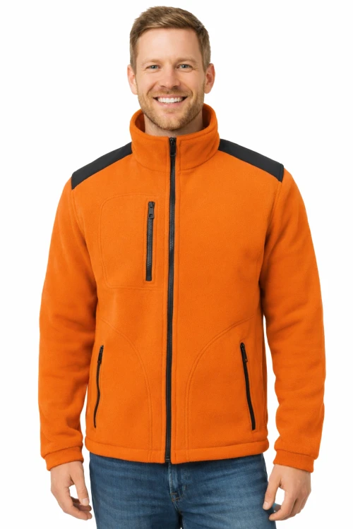 Bluza polarowa pomarańczowy z czarnymi wstawkami gramatura 360.png