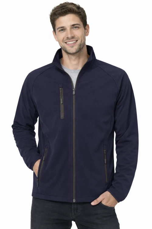 Kurtka męska softshell z kieszeniami zapinana na zamek kolor granatowy.png