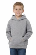 Bluza sportowa z kapturem i długim rękawem dziecięca dla chłopca i dziewczynki szara widok chłopca.png