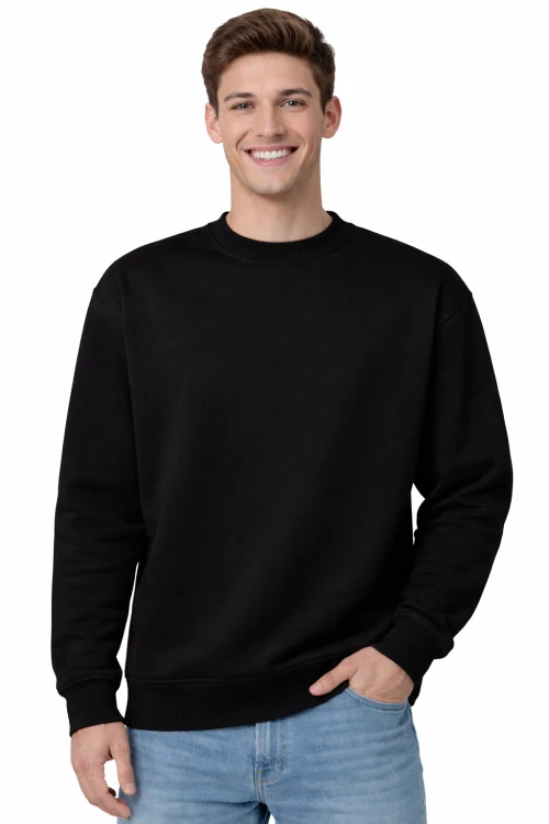 Czarna bluza sportowa męska z długim rekawem.png