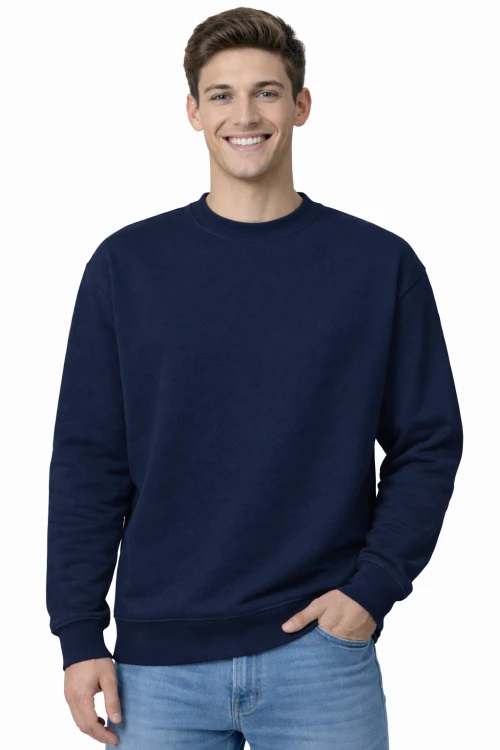 Granatowa bluza sportowa męska z długim rekawem.png