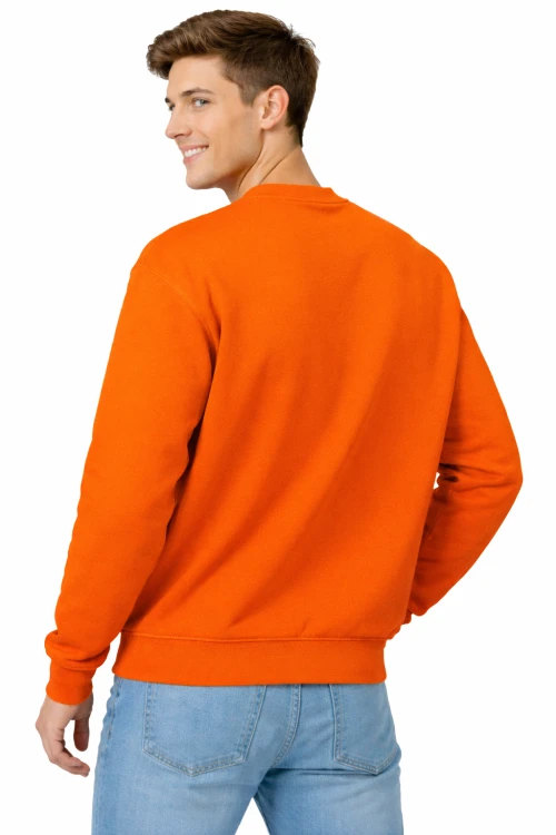 Pomarańczowa bluza sportowa męska z długim rekawem widok z tyłu.png