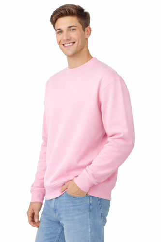 Różowa bluza sportowa męska z długim rekawem widok z boku.png