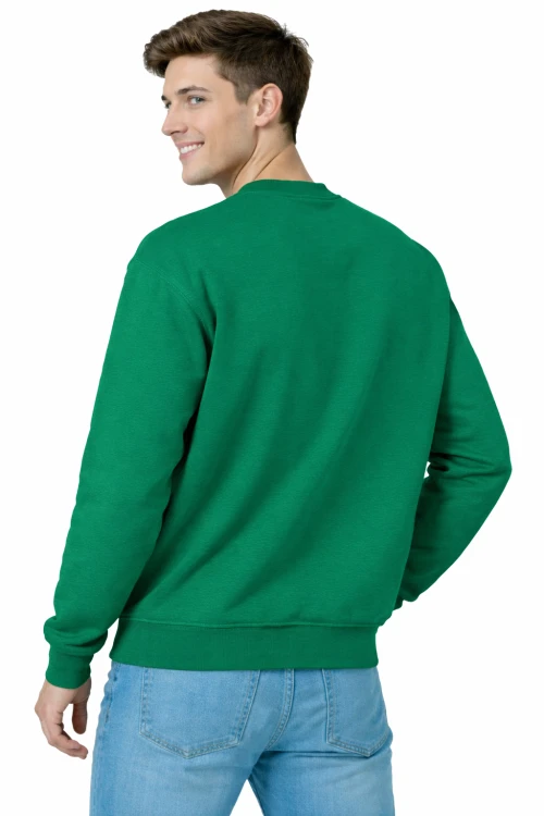 Zielona bluza sportowa męska z długim rekawem widok z tyłu.png