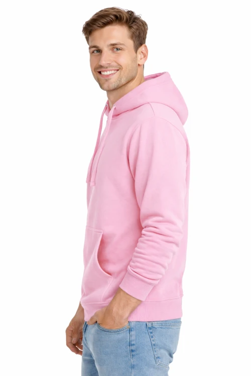 Bluza-dresowa-męska-z-kapturem-i-kieszeniami-kolor-odcień-różu-widok-z-boku.png