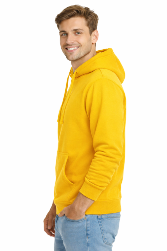 Bluza-dresowa-męska-z-kapturem-i-kieszeniami-kolor-żółta-widok-z-boku.png