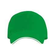 Czapka z daszkiem 5 paneli otwory wentylacyjne unisex opaska przeciwpotna zielona mockup.jpg