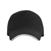 Czapka z daszkiem 5 paneli otwory wentylacyjne unisex opaska przeciwpotna czarna mockup.jpg