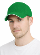 Czapka z daszkiem 5 paneli otwory wentylacyjne unisex opaska przeciwpotna zielona przód.png