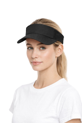 Daszek przeciwsłoneczny z daszkiem zapinany na rzep czarny visor.png