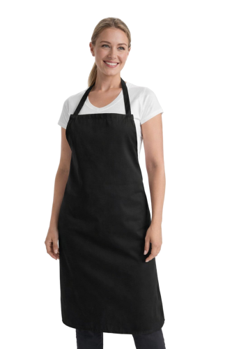 Fartuszek kuchenny na ramiaczkach wiązany z tyłu czarny.png