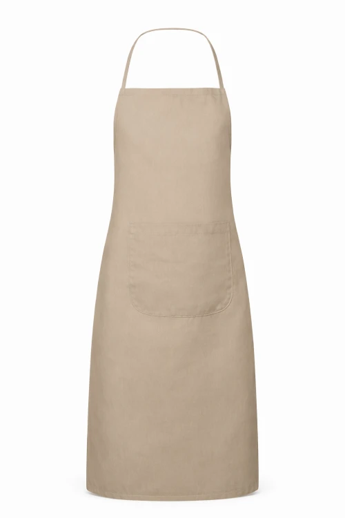 Fartuszek kuchenny gastronomiczny z kieszenienią beżowy mockup.png