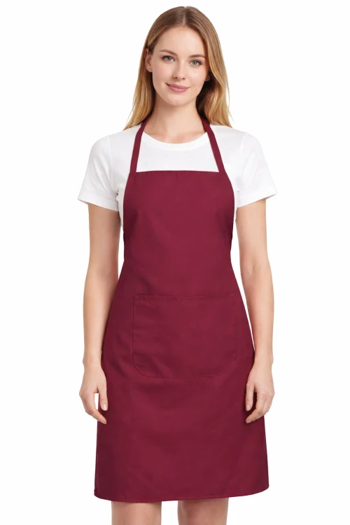 Fartuszek kuchenny gastronomiczny z kieszenienią bordowy.png