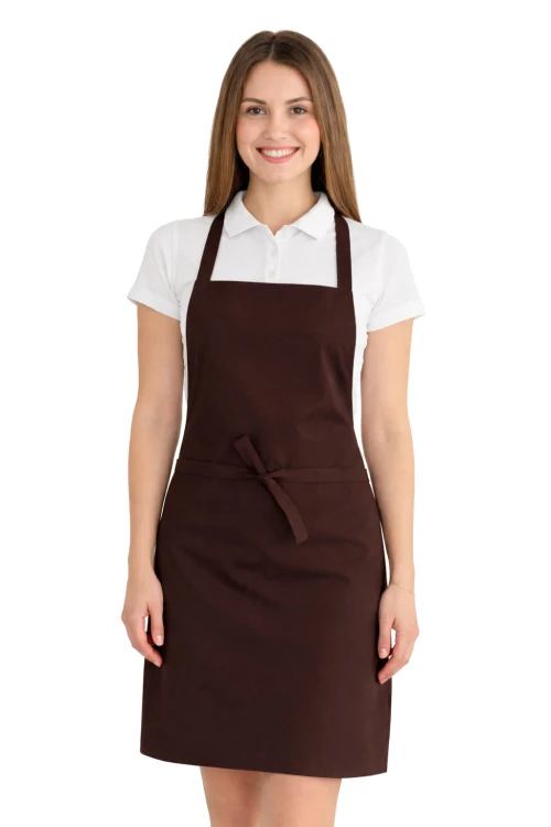 Fartuszek do kuchni dla gastronomii kolor ciemny brąz.png