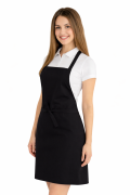 Fartuszek do kuchni dla gastronomii kolor czarny widok z boku.png