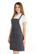 Fartuszek do kuchni dla gastronomii kolor szary widok z boku.png