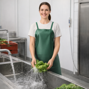 Fartuszek nieprzemakalny wodoodpormy do pracy kolor zielony dla kobiet i mężczyzn.png
