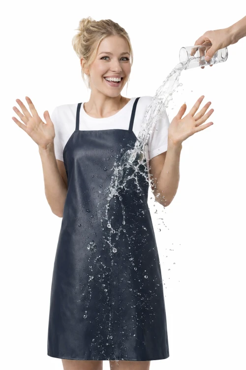 Fartuszek nieprzemakalny wodoodpormy ochrona przed wodą kolor ciemny granatowy dla kobiet i mężczyzn.png