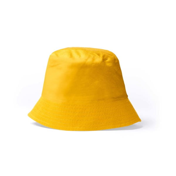 Kapelusz letni przeciwsłoneczny 100% bawełna 170g żółty bucket hat.jpg