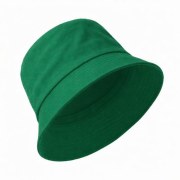Kapelusz letni przeciwsłoneczny 100% bawełna 170g zielony bucket hat z boku.png