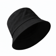 Kapelusz letni przeciwsłoneczny 100% bawełna 170g czarny bucket hat z boku.png