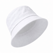 Kapelusz letni przeciwsłoneczny 100% bawełna 170g biały bucket hat z boku.png