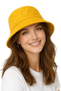 Kapelusz letni przeciwsłoneczny 100% bawełna 170g żółty.png