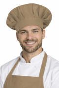 Czapka kucharska szefa kuchni unisex beżowa.png