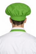 Czapka kucharska szefa kuchni unisex zielona widok z tyłu.png