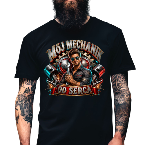 Koszulka meska dla chlopaka moj mechanik od serca