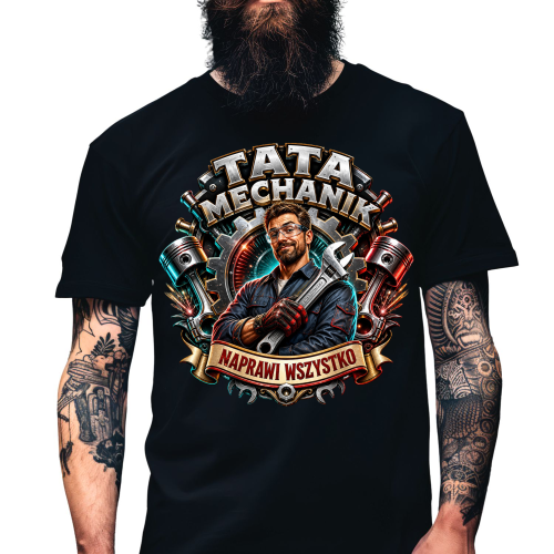 Koszulka dla taty tata mechanik