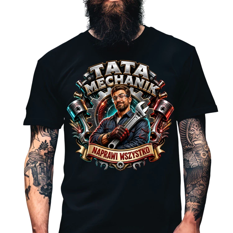 Koszulka dla taty tata mechanik