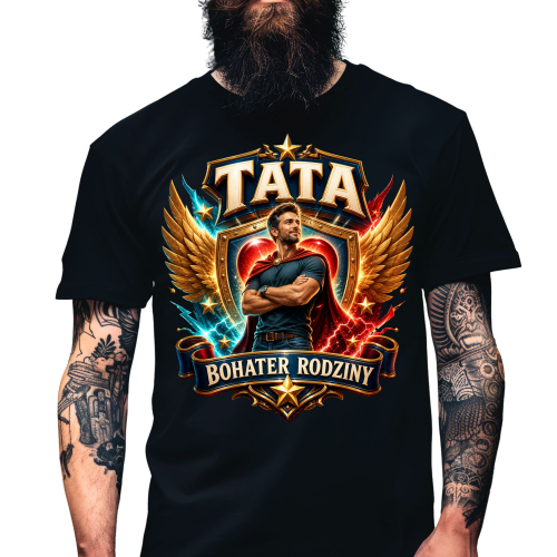 Koszulka dla taty tata bohater rodziny