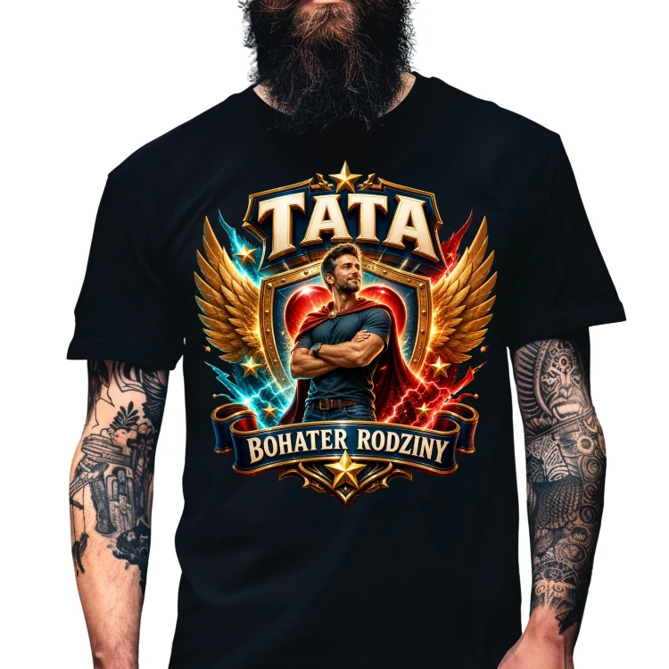 Koszulka dla taty tata bohater rodziny